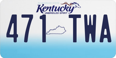 KY license plate 471TWA