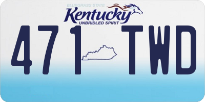 KY license plate 471TWD