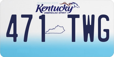 KY license plate 471TWG