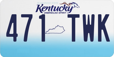 KY license plate 471TWK
