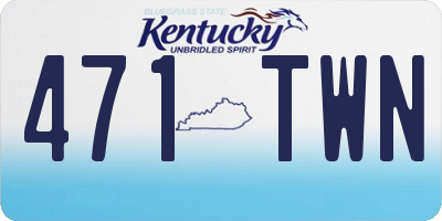 KY license plate 471TWN