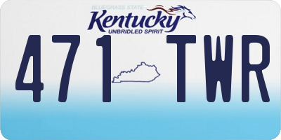KY license plate 471TWR