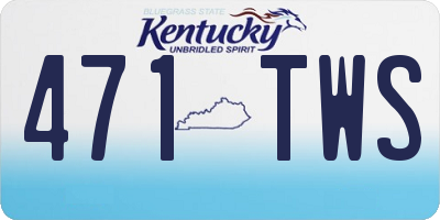 KY license plate 471TWS