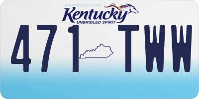 KY license plate 471TWW