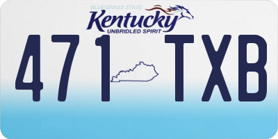 KY license plate 471TXB