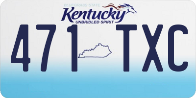 KY license plate 471TXC
