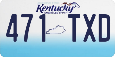 KY license plate 471TXD