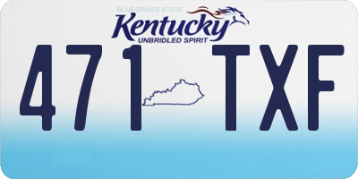 KY license plate 471TXF