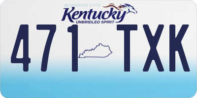 KY license plate 471TXK