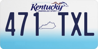 KY license plate 471TXL