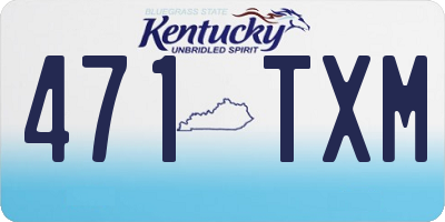 KY license plate 471TXM