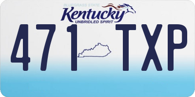 KY license plate 471TXP