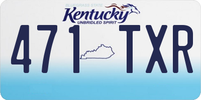KY license plate 471TXR