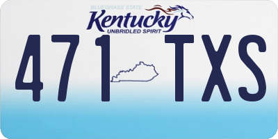 KY license plate 471TXS