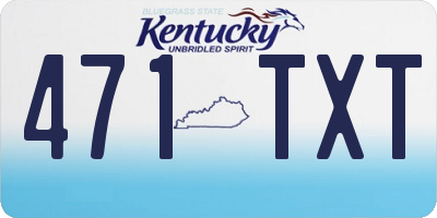 KY license plate 471TXT