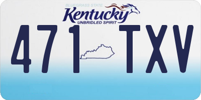 KY license plate 471TXV