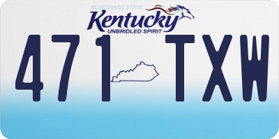 KY license plate 471TXW