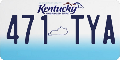 KY license plate 471TYA