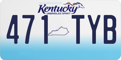 KY license plate 471TYB