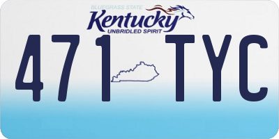 KY license plate 471TYC