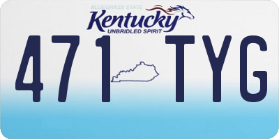 KY license plate 471TYG