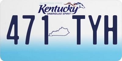 KY license plate 471TYH