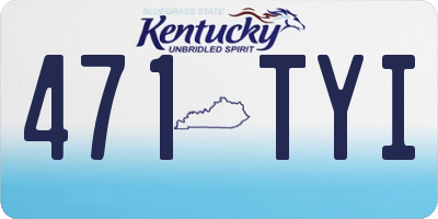 KY license plate 471TYI