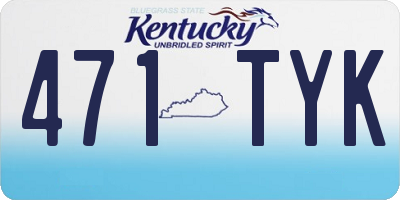 KY license plate 471TYK
