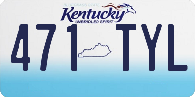KY license plate 471TYL