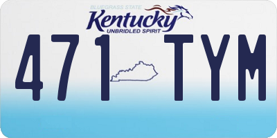 KY license plate 471TYM
