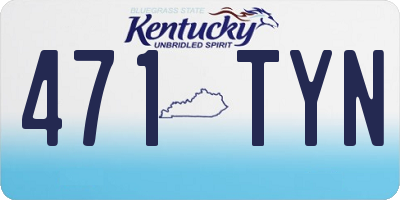 KY license plate 471TYN