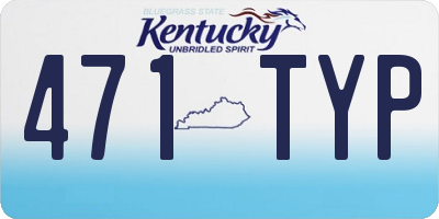 KY license plate 471TYP