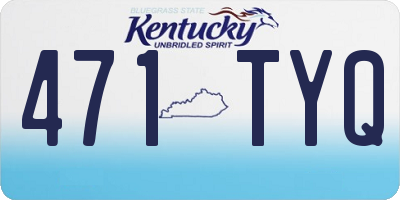 KY license plate 471TYQ