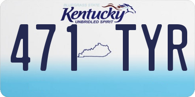 KY license plate 471TYR