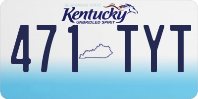 KY license plate 471TYT