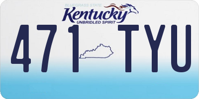 KY license plate 471TYU