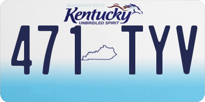 KY license plate 471TYV