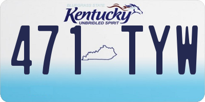 KY license plate 471TYW