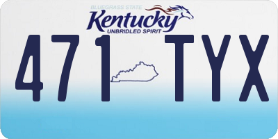 KY license plate 471TYX