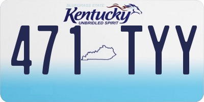KY license plate 471TYY