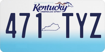 KY license plate 471TYZ