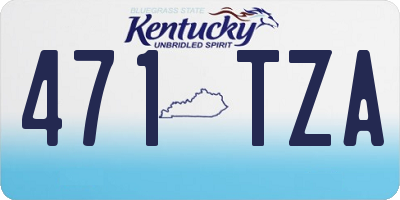 KY license plate 471TZA