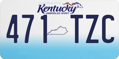 KY license plate 471TZC