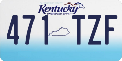 KY license plate 471TZF