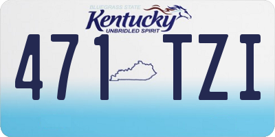 KY license plate 471TZI