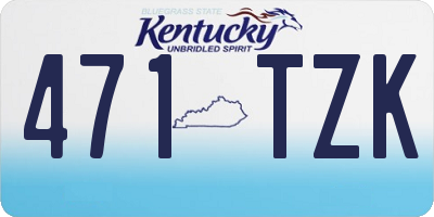KY license plate 471TZK