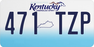 KY license plate 471TZP