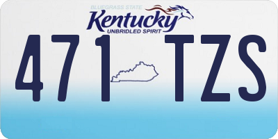 KY license plate 471TZS