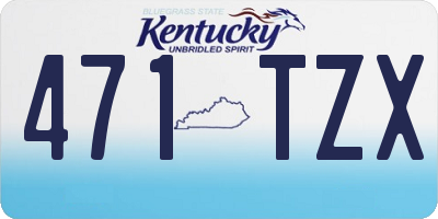 KY license plate 471TZX