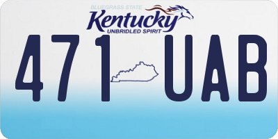 KY license plate 471UAB